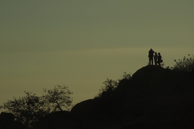 nach Sonnenuntergang auf dem Berg