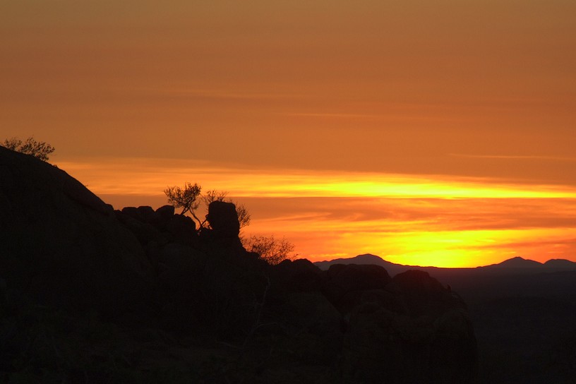 Felsen im Abendrot