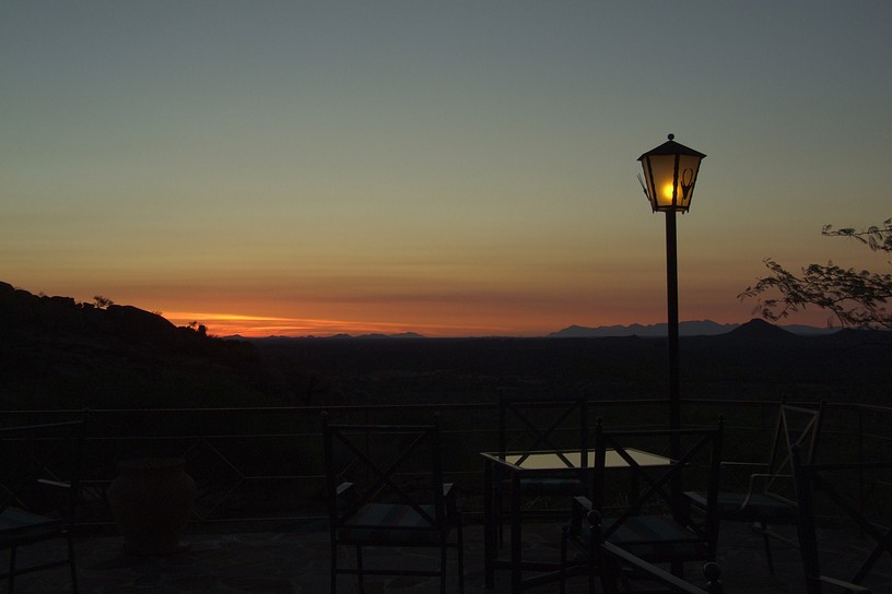 Sonnenuntergang von der Terrasse aus
