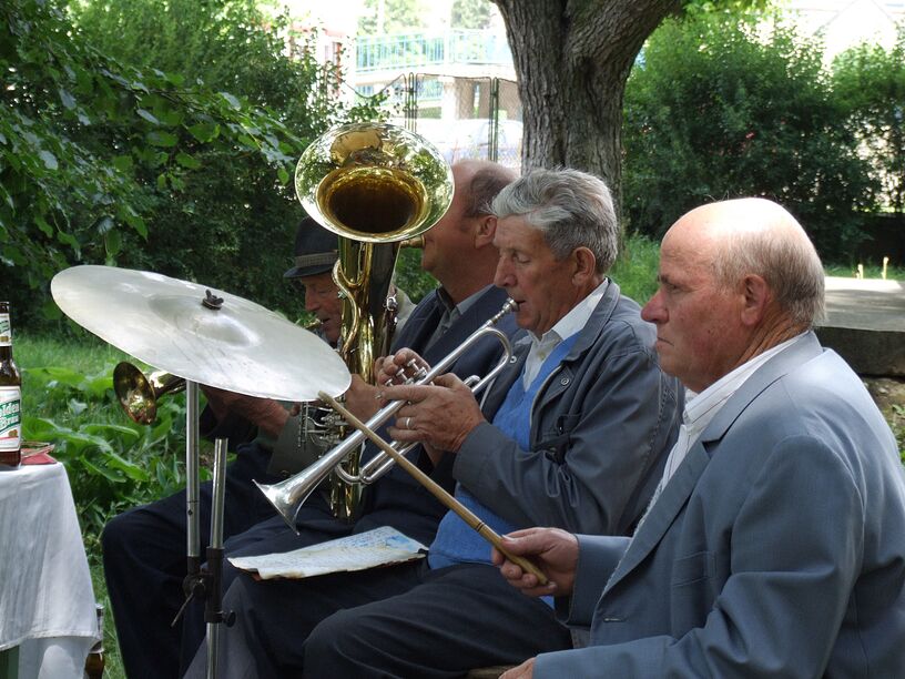 beim Gemeindefest in Agnetheln