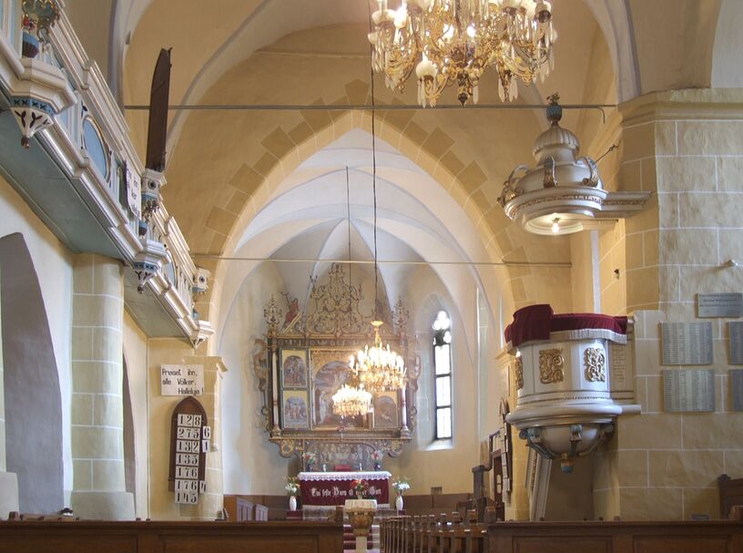 in der Kirche von Agnetheln