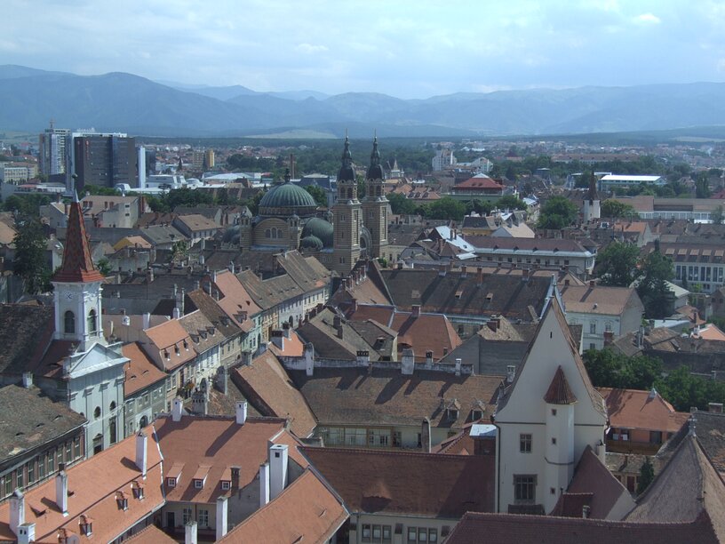 Blick vom Kirchturm auf Hermannstadt