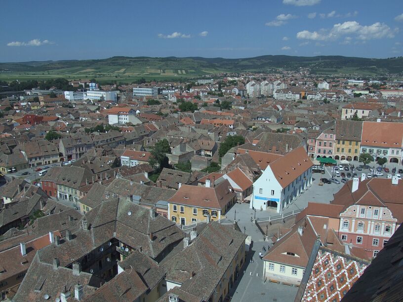 Blick vom Kirchturm auf Hermannstadt