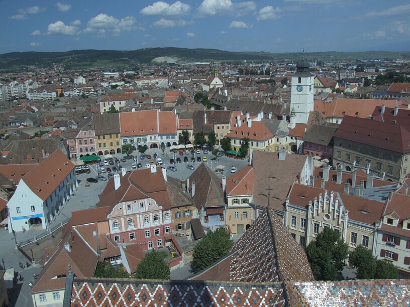 Blick vom Kirchturm auf Hermannstadt