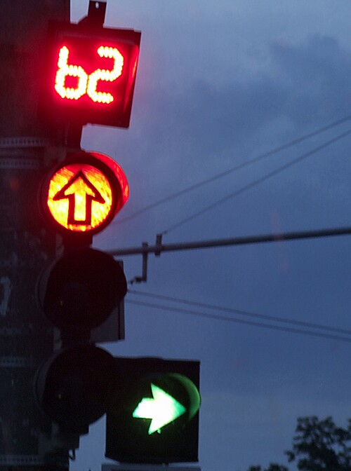Ampel mit Restzeitanzeige