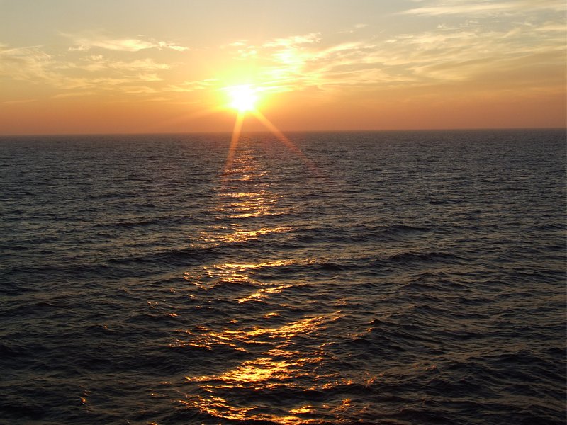 Sonnenuntergang auf See