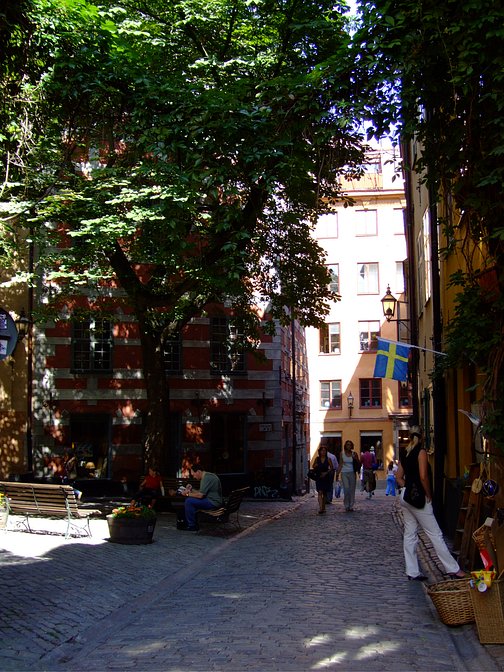 Br�nda Tomten in der Gamla Stan