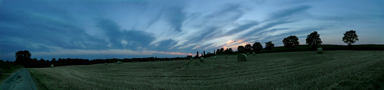 Strohballenfeld