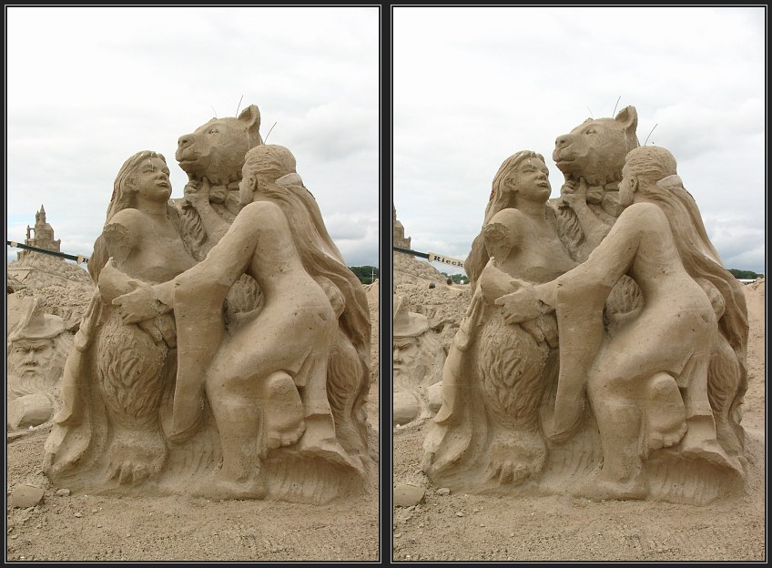 Schneewei�chen und Rosenrot mit B�r